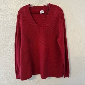 Cabi Red V-Neck Women’s Sweater